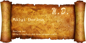 Mályi Dorina névjegykártya