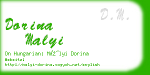 dorina malyi business card